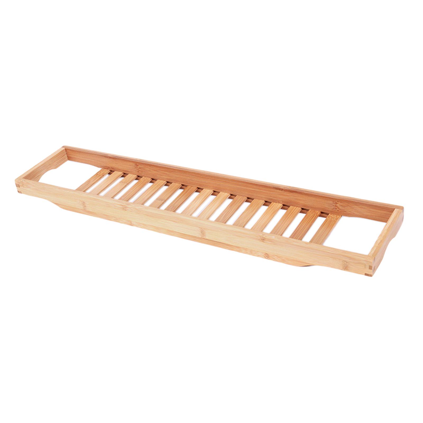 Bath Caddy Tray - Badezimmerablage aus Bambus, Holz-Organizer, Tablet-Ständer, Halter
