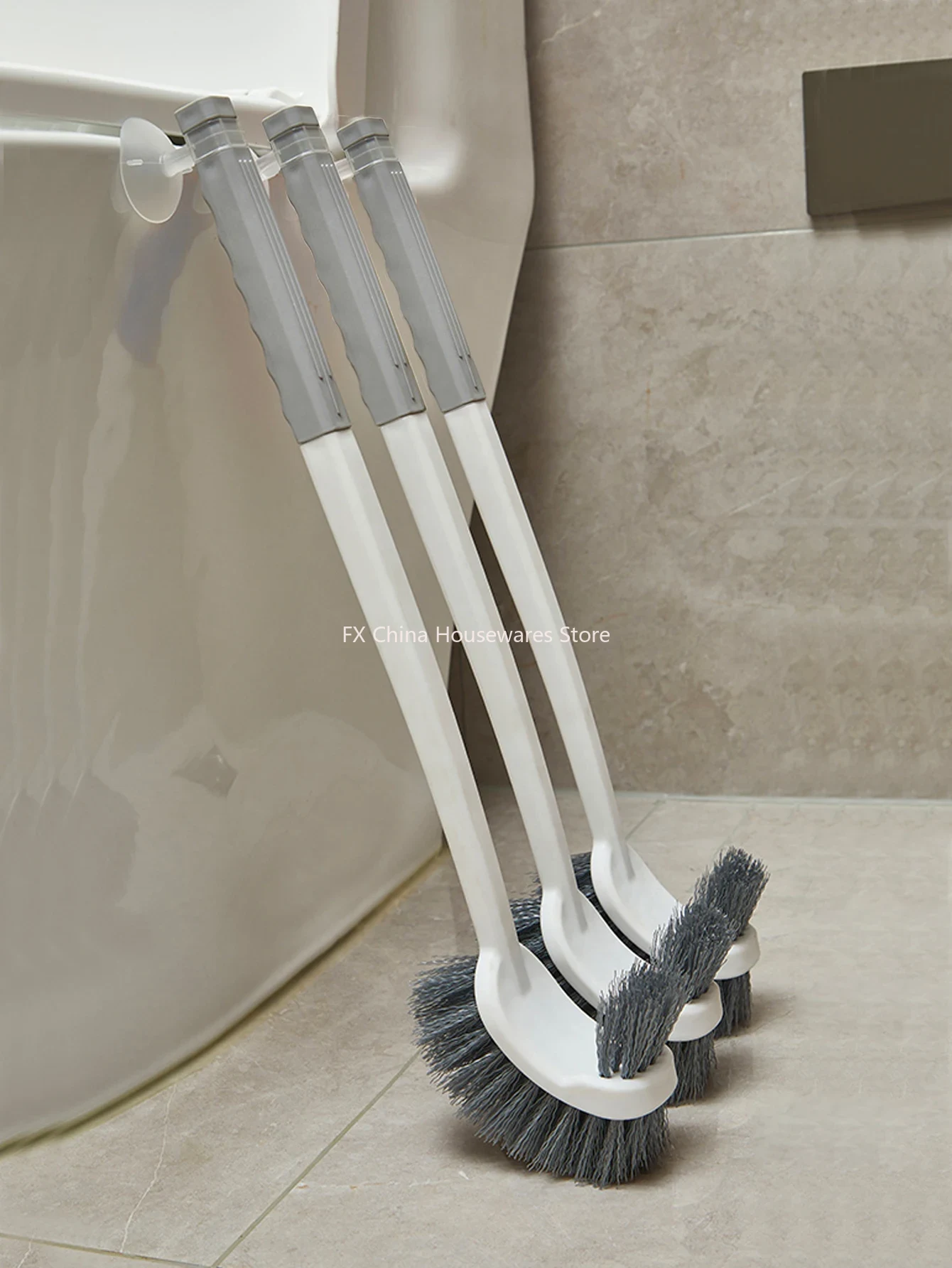 Toilet Brush Holder - Toilettenbürste mit langem Griff und Saugnapf,