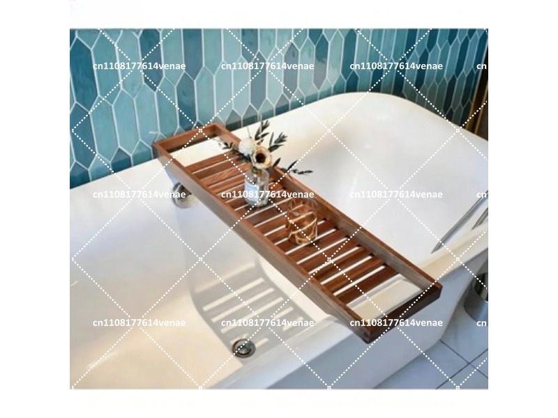 Bath Caddy Tray - Massivholz-Badewannenablage Rutschfeste Wasserdichte Spa-Badewannenablage für Badewannenaufbewahrung