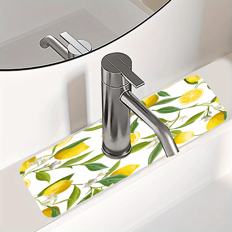 Home Bathroom Wash Basin - VIKAMA Wasserhahn-Wasserabsorptionsmatte für Küche, Badezimmer, Waschbecken,