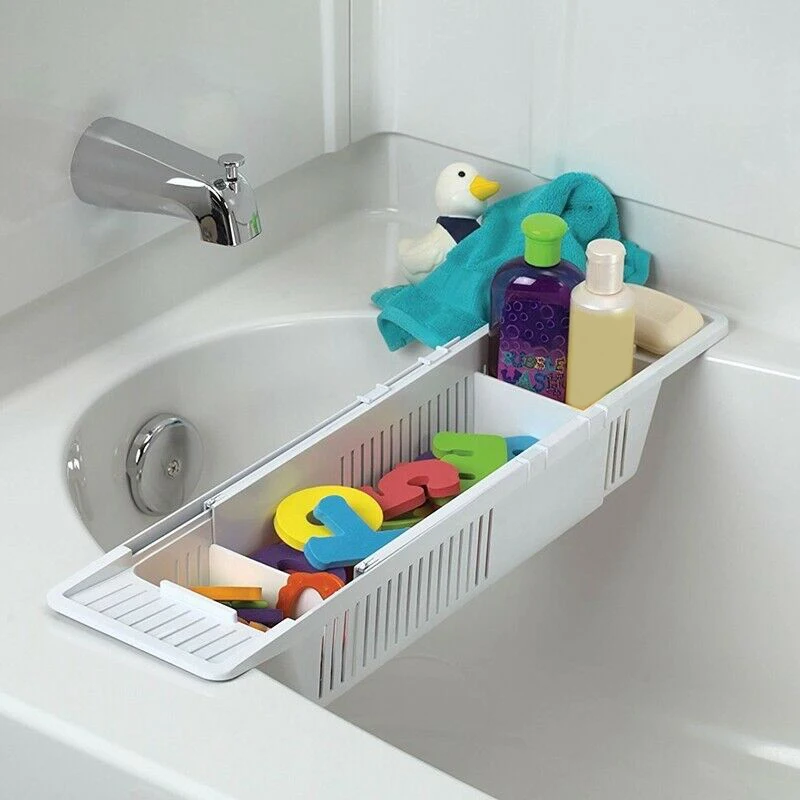 Bath Caddy Tray - Badewanne Caddy Tablett Korb Versenkbare Multifunktions