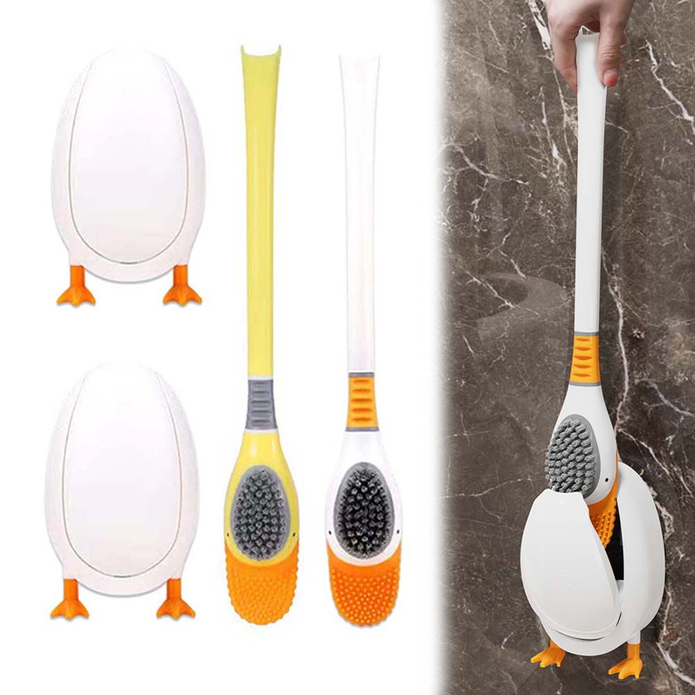 Toilet Brush Holder - 1 Stück Silikon-Toilettenbürste mit Halter, 360°