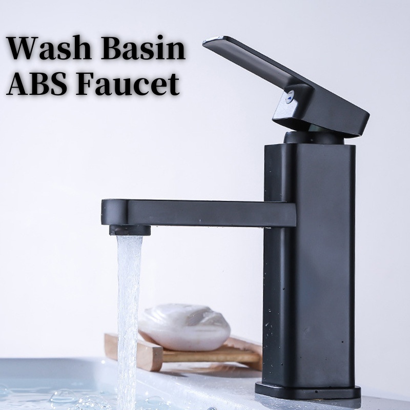 Home Bathroom Wash Basin - Wasserfall Waschbecken ABS Wasserhahn Schwarz Heiß