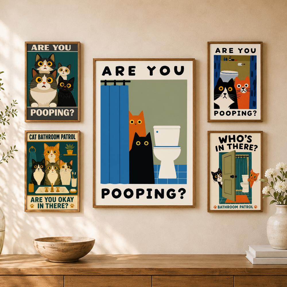Home Bathroom Quotes - Lustige Katzen, Badezimmer, Privatsphäre, Toilette, Humor,