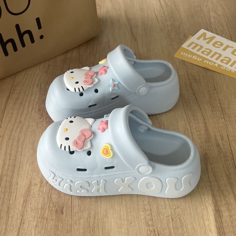 Home Outside Bathroom - Kawaii Sanrio Hello Kitty Sommer-Hausschuhe für