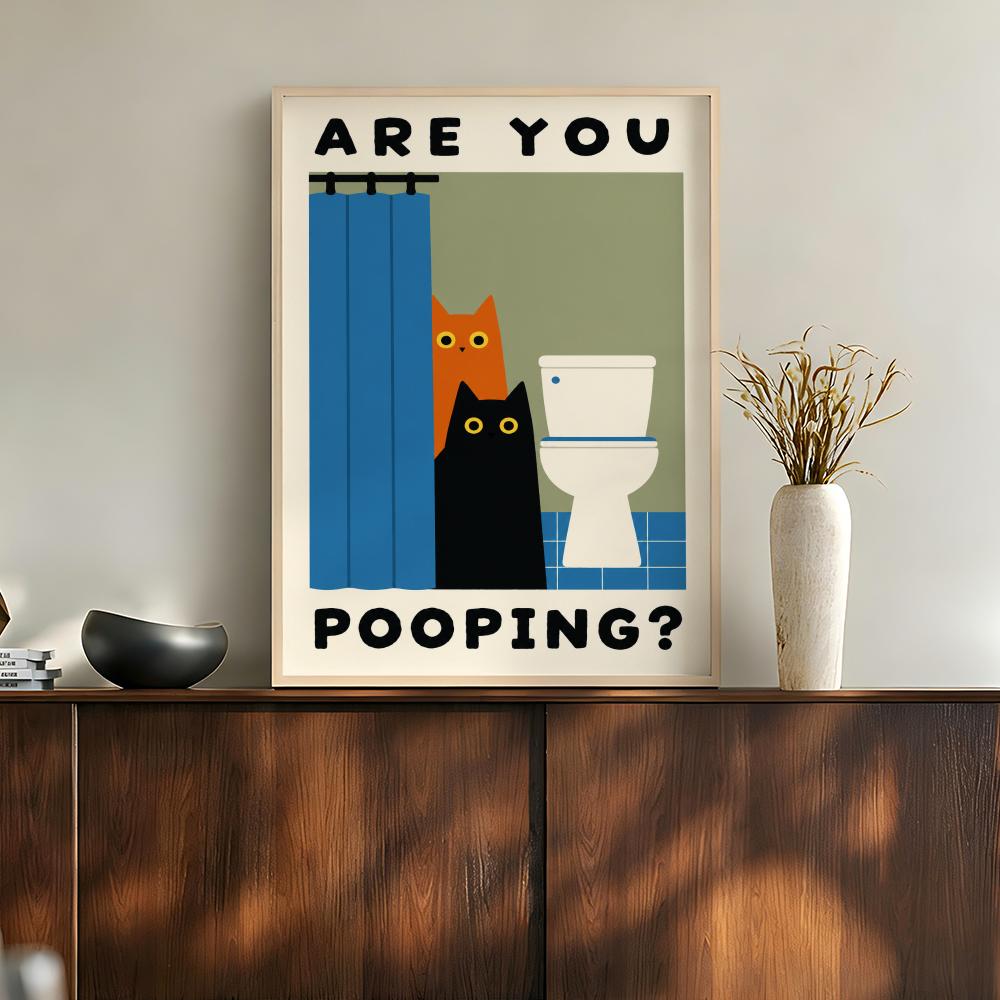 Home Bathroom Quotes - Lustige Katzen Badezimmer Privatsphäre Toilette Humor