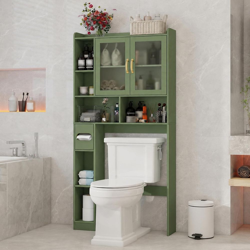 Home In Bathroom - Platzsparender Acryl-Aufbewahrungsschrank für über der Toilette,