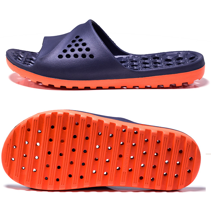 Home Bathroom Colors - Rutschfeste Badezimmer-Duschschuhe Gummi-Hausschuhe mit Drainagelöchern Badeschuhe