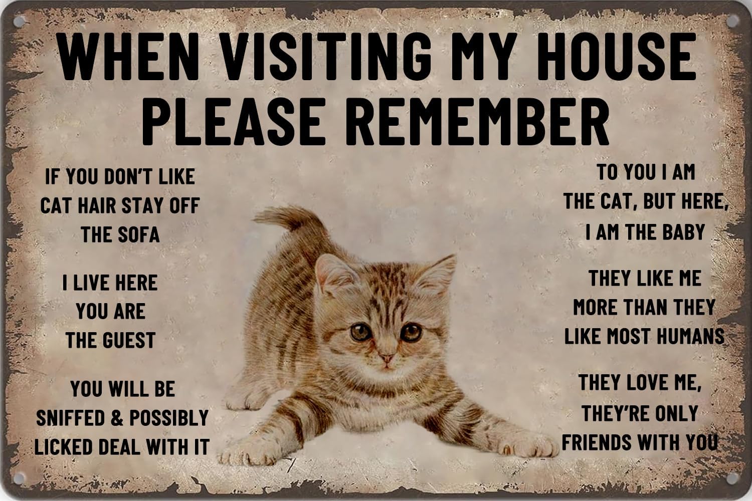 Bathroom Home Visit - Katzen-Wandkunst: „Wenn Sie bei mir zu