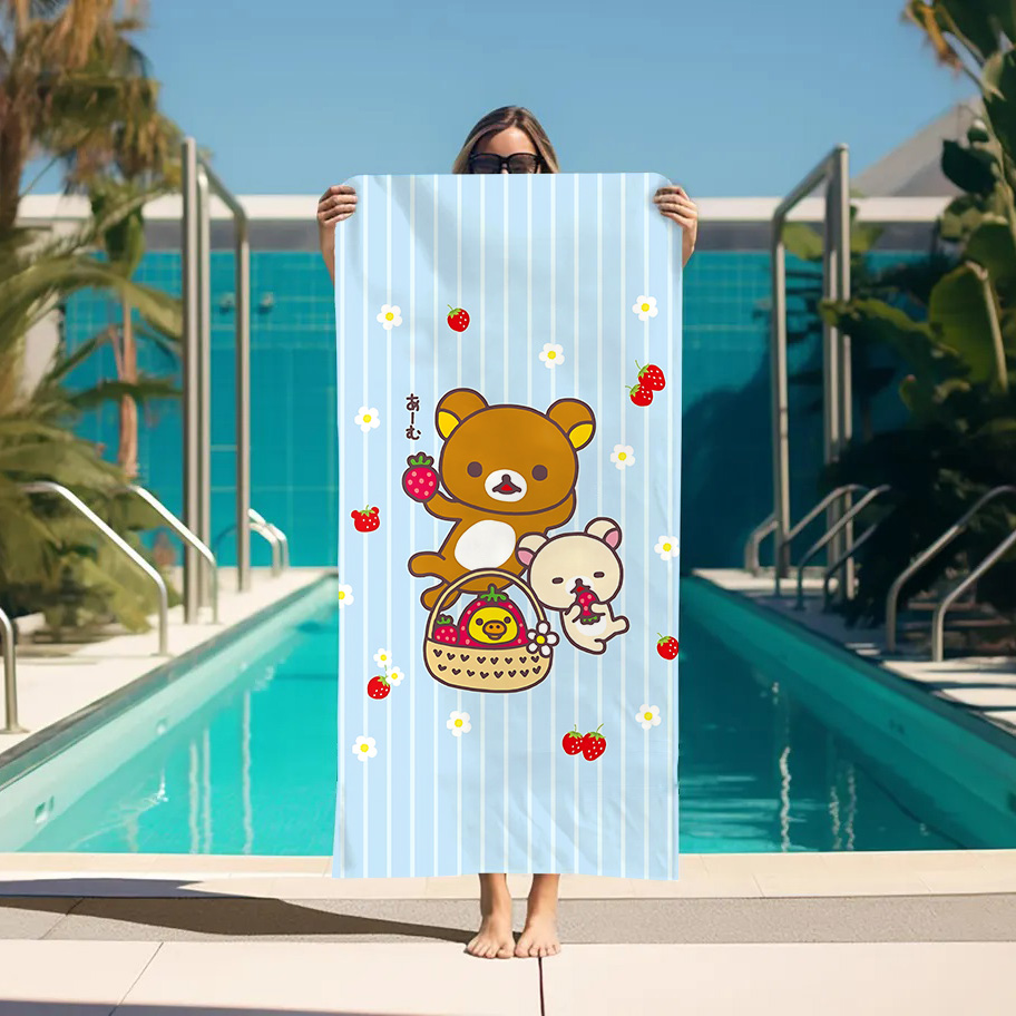 Home Bathroom With Sauna - Großes Badetuch Rilakkuma Strandtücher Badezimmer Spa