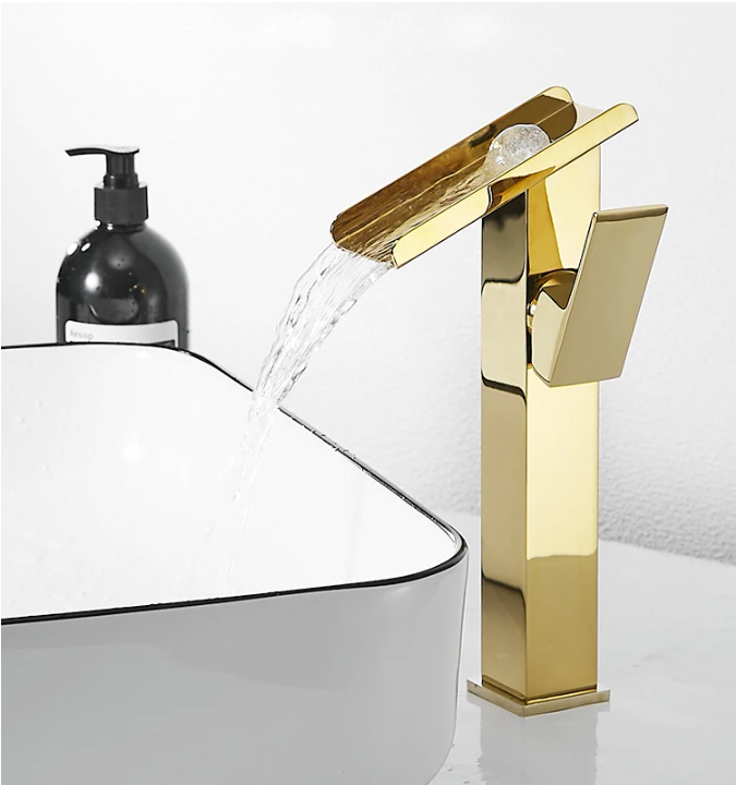 Becola Gold Messing Wasserfall – Home Bathroom Wash Basin Bewertung und Preis
