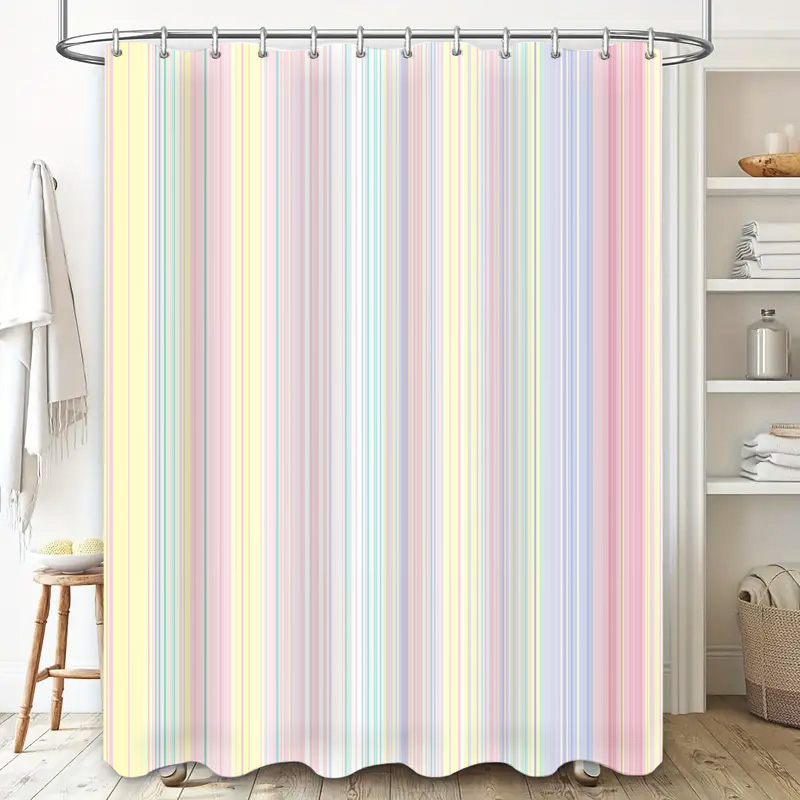Weicher gestreifter Duschvorha – Home Bathroom Colors Bewertung und Preis