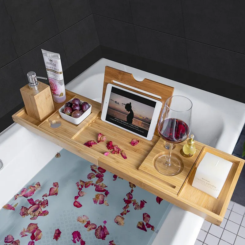 Ausziehbares Spa-Badewannentab – Bath Caddy Tray Bewertung und Preis