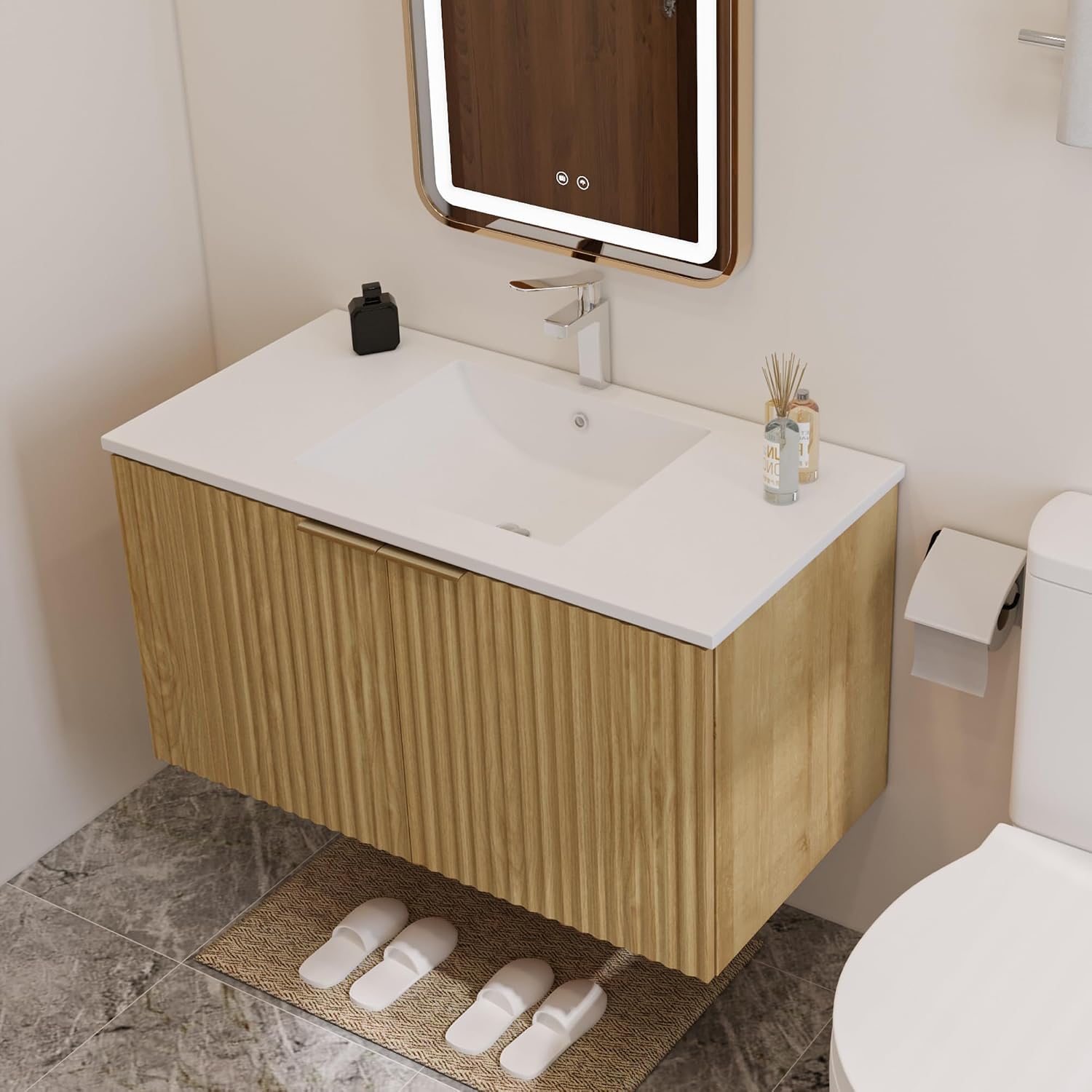 Moderner schwebender Badezimme – Home In Bathroom Bewertung und Preis