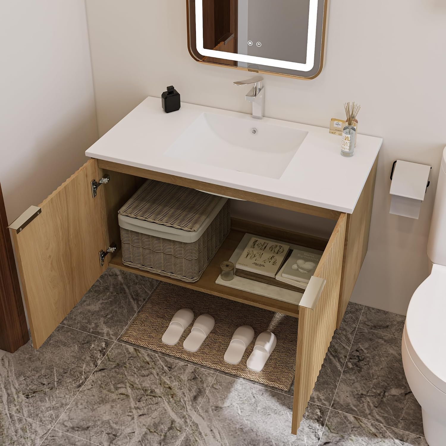 Moderner schwebender Badezimme – Home In Bathroom Bewertung und Preis
