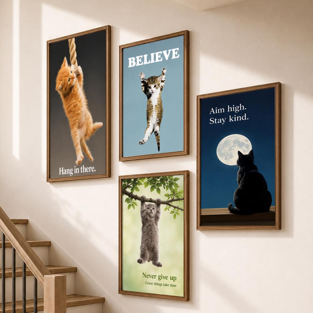 Lustige Motivationskatzen, nie – Home Bathroom Quotes Bewertung und Preis