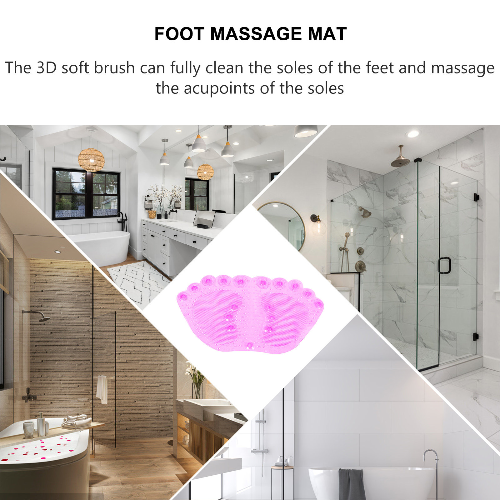 1 Stück Massage-Badematte PVC  – Home Bathroom With Sauna Bewertung und Preis