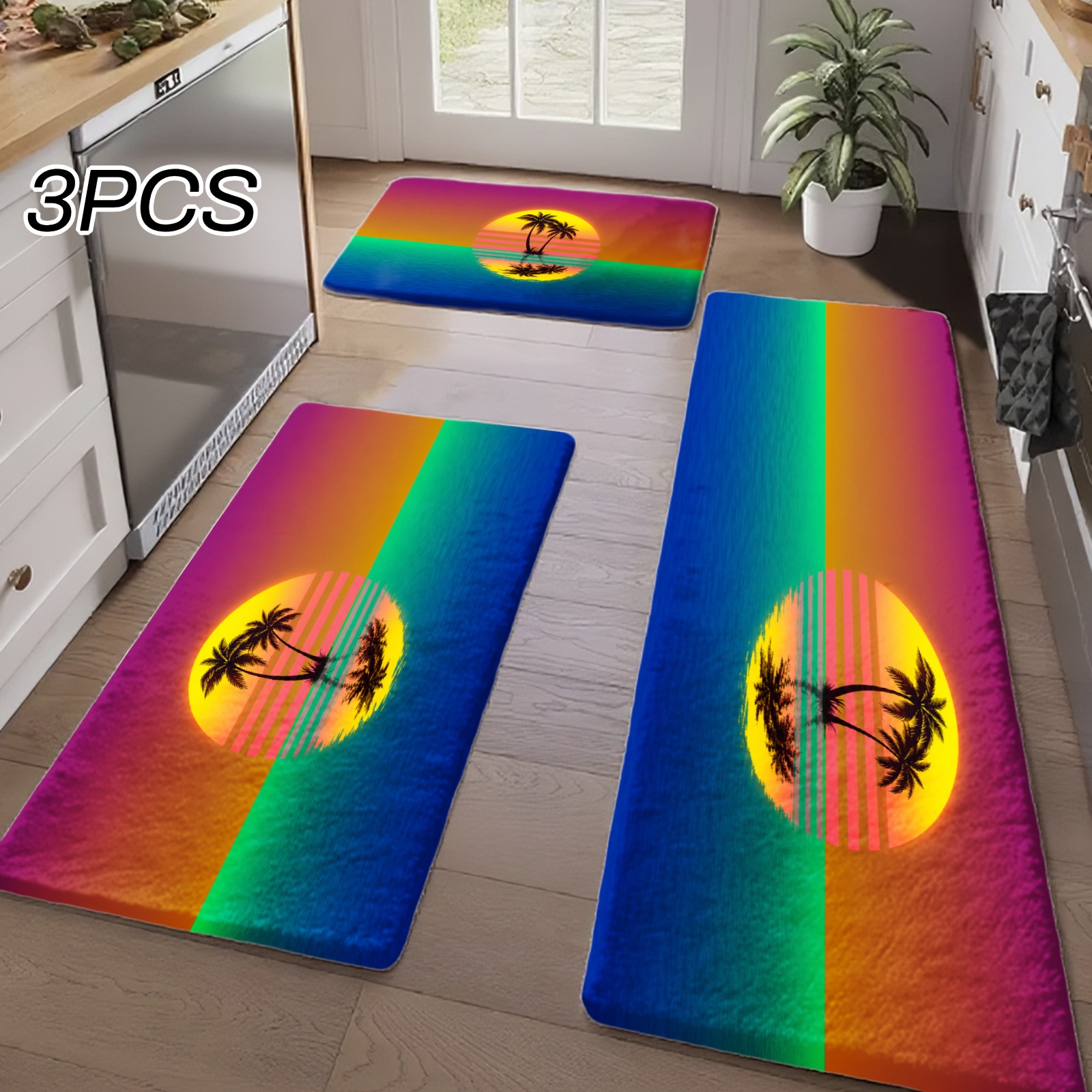 3-teiliges Küchen-Teppich-Set, – Home Bathroom Colors Bewertung und Preis