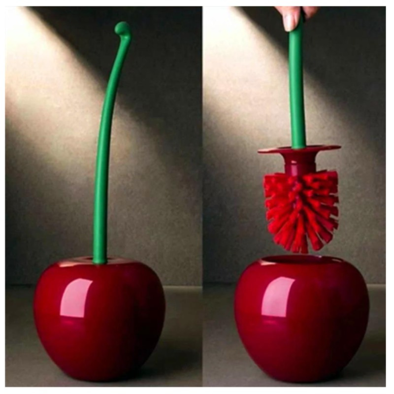 1 niedliches kirschfarbenes To – Toilet Brush Holder Bewertung und Preis