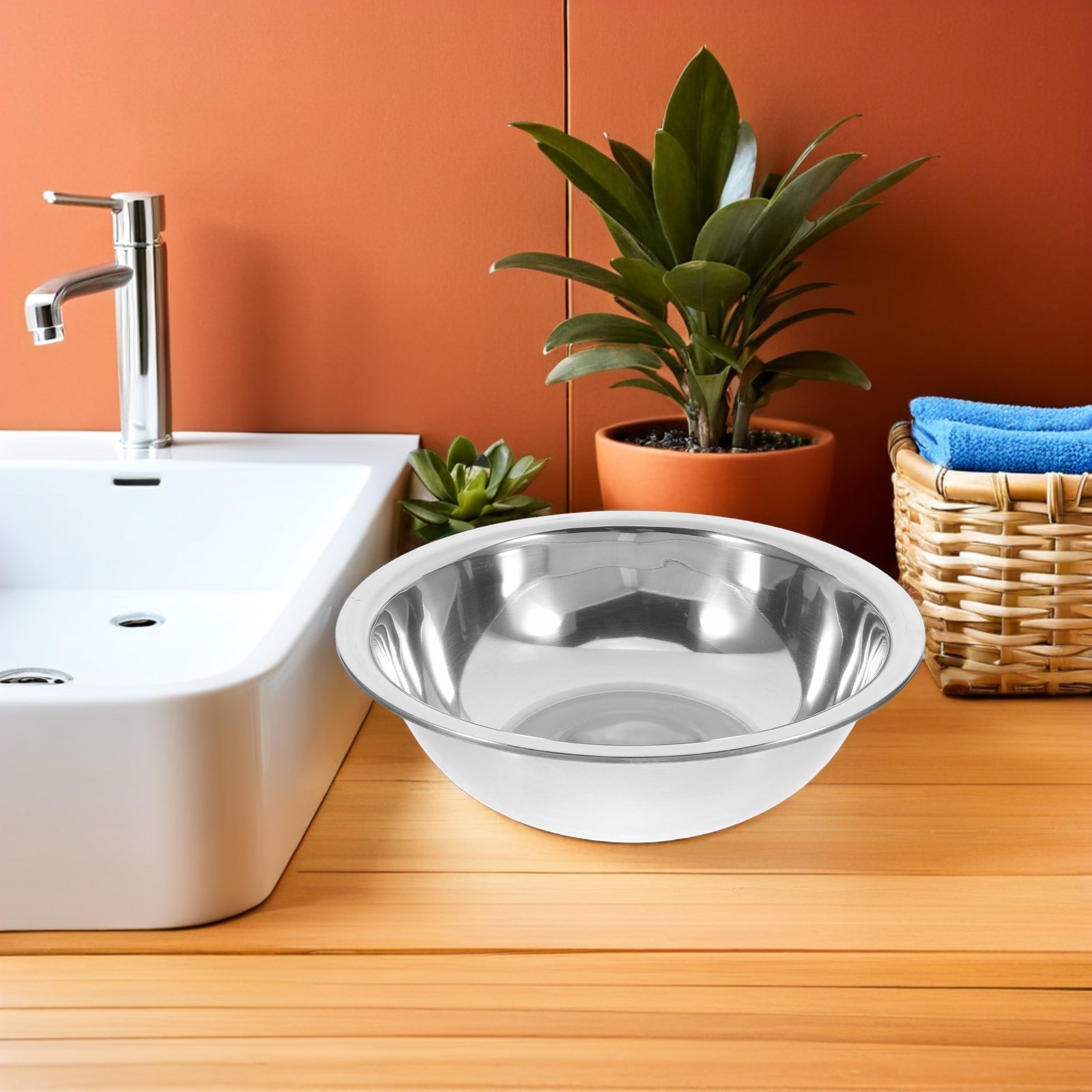 2 Stück Edelstahl-Mehrzweckbec – Home Bathroom Wash Basin Bewertung und Preis