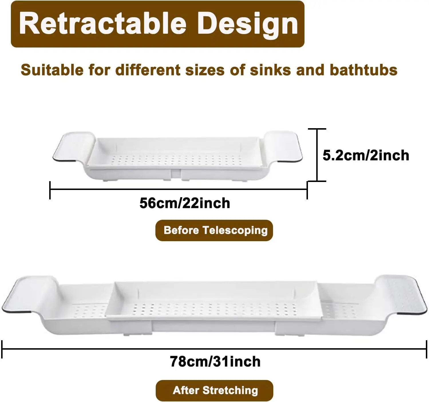 Ausziehbares Badewannenablage- – Bath Caddy Tray Bewertung und Preis