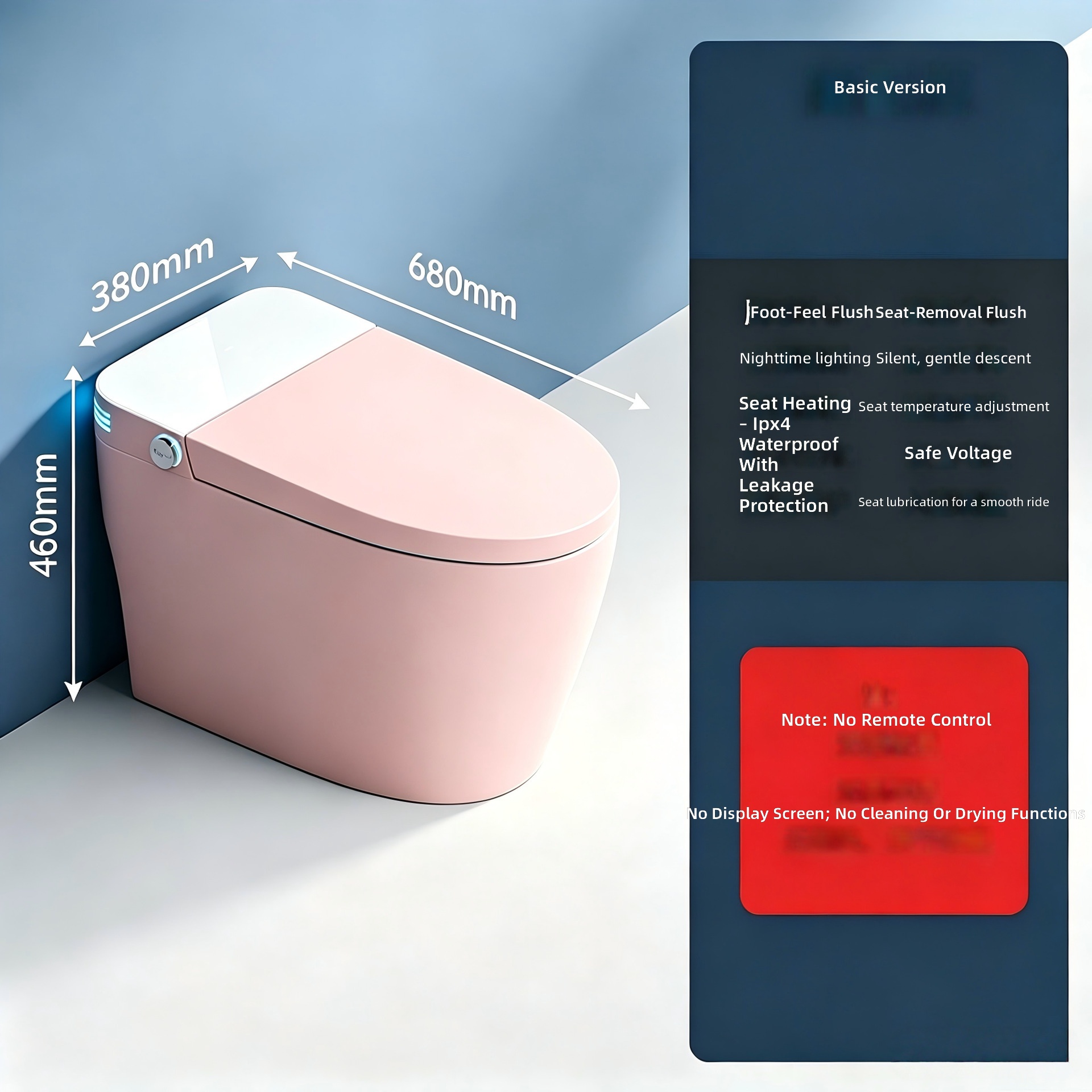 Intelligente Toilette, Rosa, A – Home In Bathroom Bewertung und Preis