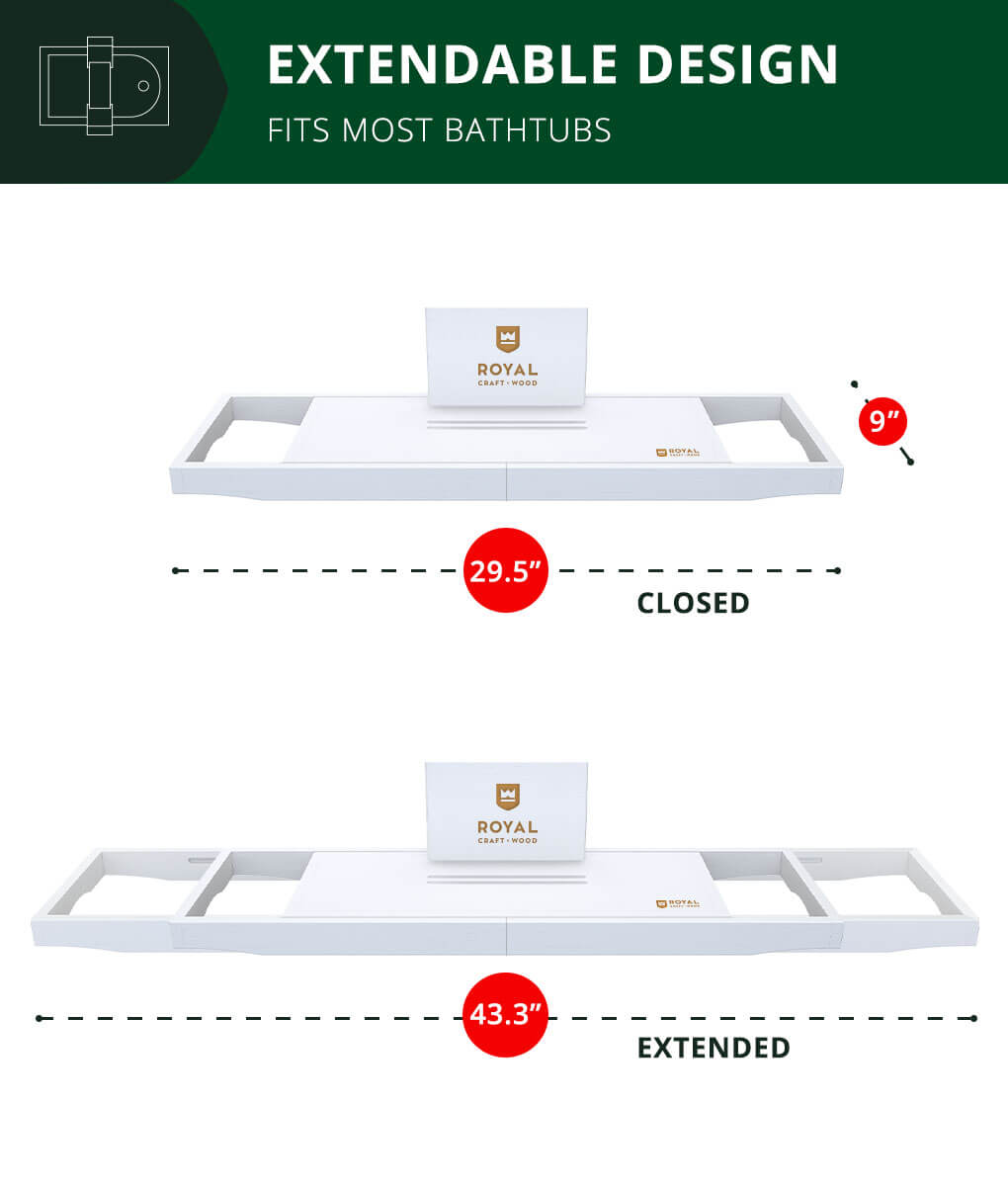 Luxuriöses, erweiterbares Bamb – Bath Caddy Tray Bewertung und Preis