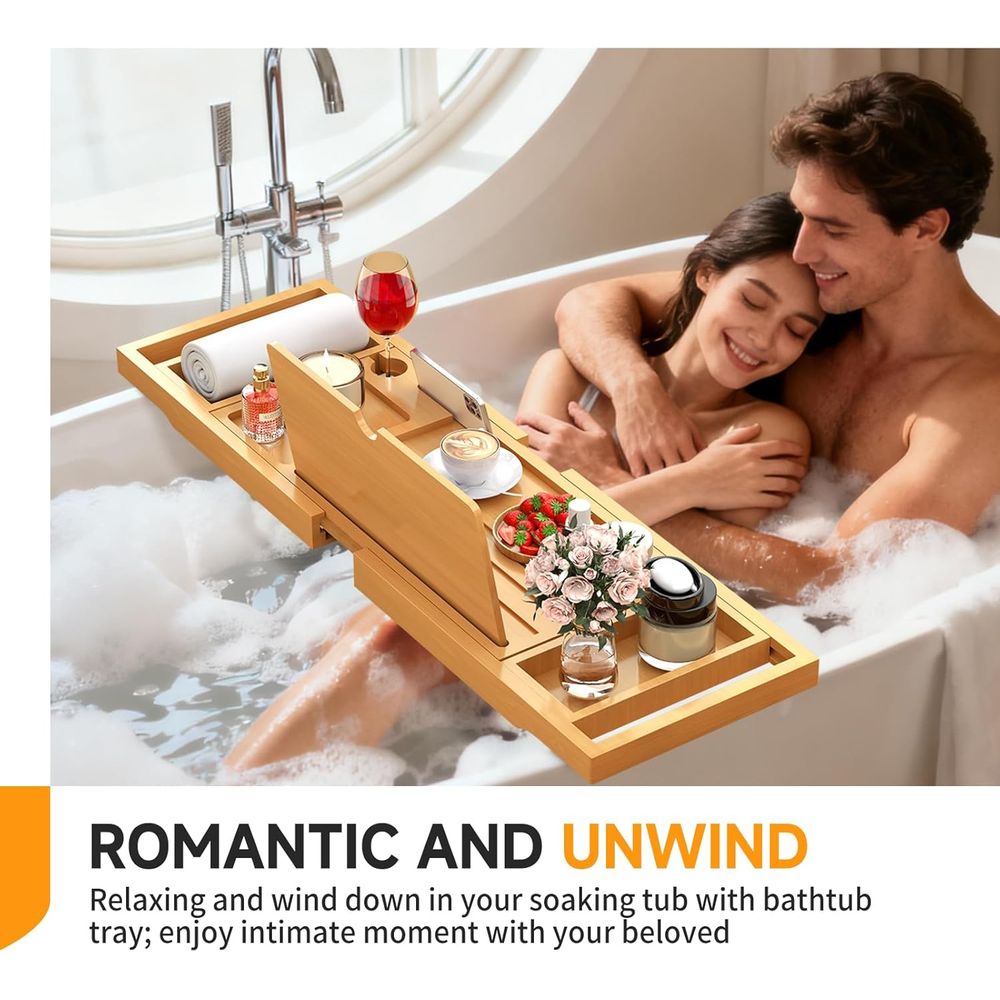 Eleganter Bambus-Badewannen-Or – Bath Caddy Tray Bewertung und Preis