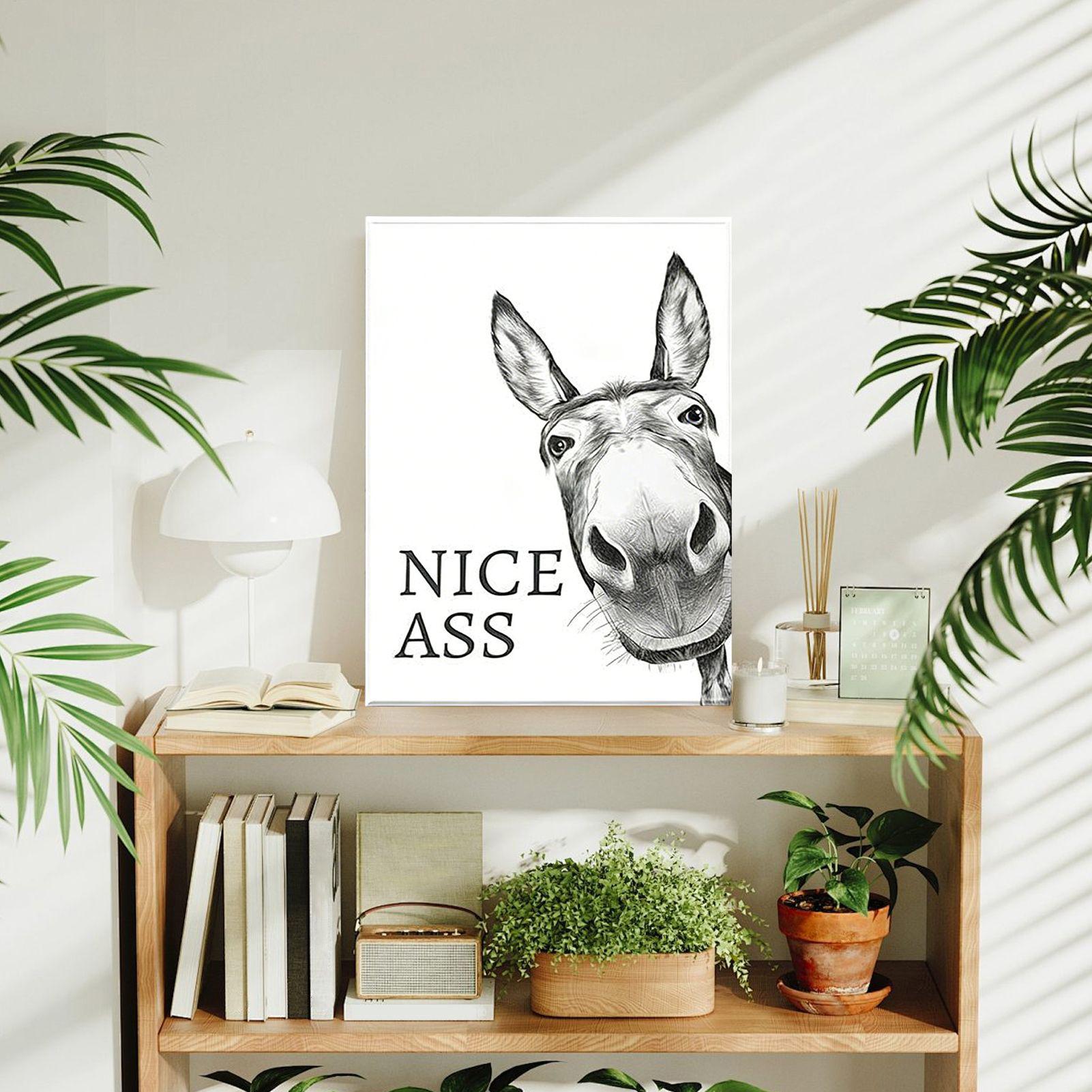 Abstrakte lustige Tiere Esel P – Home Bathroom Quotes Bewertung und Preis